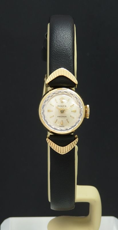 fig 5. BEAUTIFUL ORIGINAL MINT CONDITION SOLID 18CT GOLD ROLEX PRECISION LADIES COCKTAIL WATCH C1958