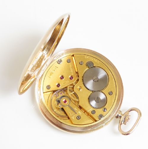fig 3. STUNNING MINT CONDITION SOLID 9CT GOLD OMEGA POCKET WATCH C1936
