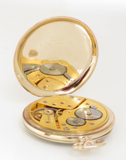 fig 5. STUNNING MINT CONDITION SOLID 9CT GOLD OMEGA POCKET WATCH C1936