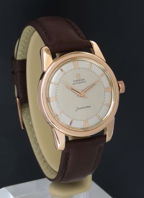 Superb Solid 18ct Rose Gold Omega Seamaster Automatic Calibre 501 Mens Vintage Watch C1958