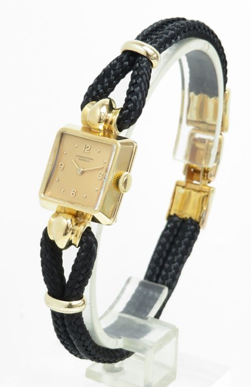 fig 1. BEAUTIFUL SOLID 18CT GOLD INTERNATIONAL WATCH COMPANY LADIES COCKTAIL WATCH C1940
