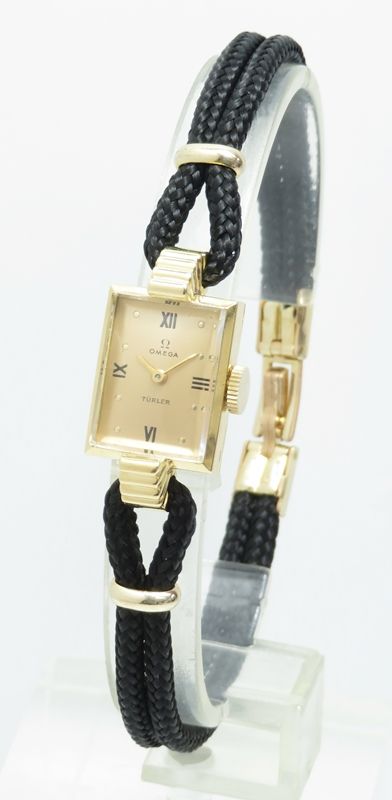 Lovely Solid 18ct Gold Omega Ladies Cocktail Watch C 1954 Retailed by Turler of Geneve