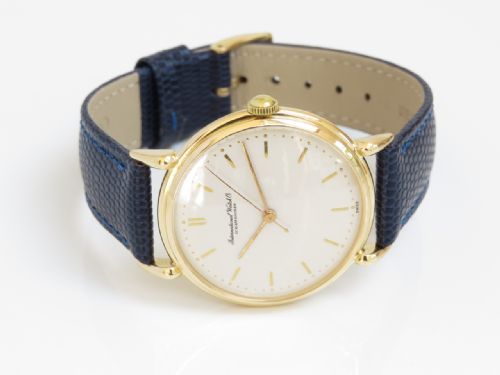 fig 1. STUNNING SOLID 18CT GOLD OVERSIZE INTERNATIONAL WATCH COMPANY (IWC) MENS VINTAGE WATCH C1948