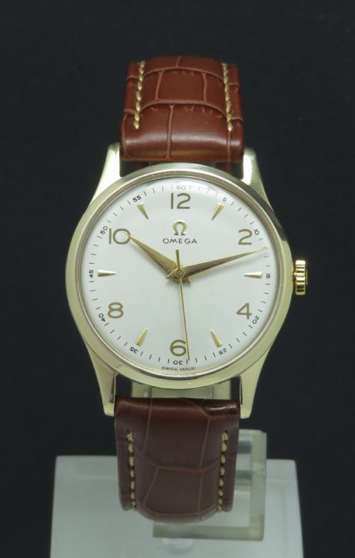 Classic Solid 9ct Gold Omega Calibre 286 Mens Vintage Watch C1951-52