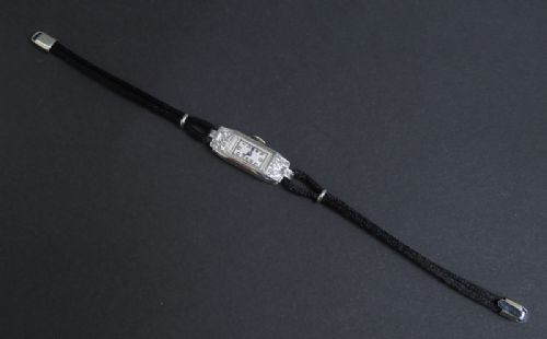 fig 2. LOVELY LONGINES PLATINUM AND DIAMOND LADIES COCKTAIL WATCH C1940
