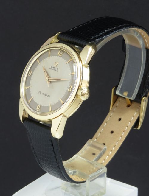 fig 2. COMPLETELY ORIGINAL SOLID 18CT 18K GOLD OMEGA SEAMASTER AUTOMATIC CAL 501 MENS VINTAGE WATCH C1958