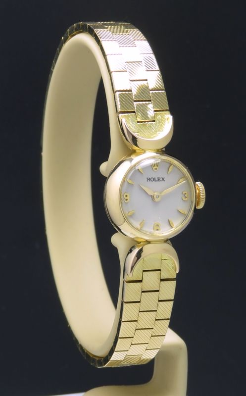 fig 2. BEAUTIFUL MINT CONDITION SOLID 18CT GOLD ROLEX LADIES COCKTAIL WATCH WITH BOXES C1958
