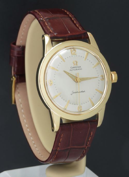 fig 3. STUNNING SOLID 18CT GOLD OMEGA SEAMASTER MARK 1 BUMPER AUTOMATIC MENS VINTAGE WATCH C1954