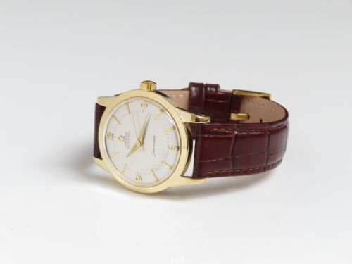 fig 4. STUNNING SOLID 18CT GOLD OMEGA SEAMASTER MARK 1 BUMPER AUTOMATIC MENS VINTAGE WATCH C1954