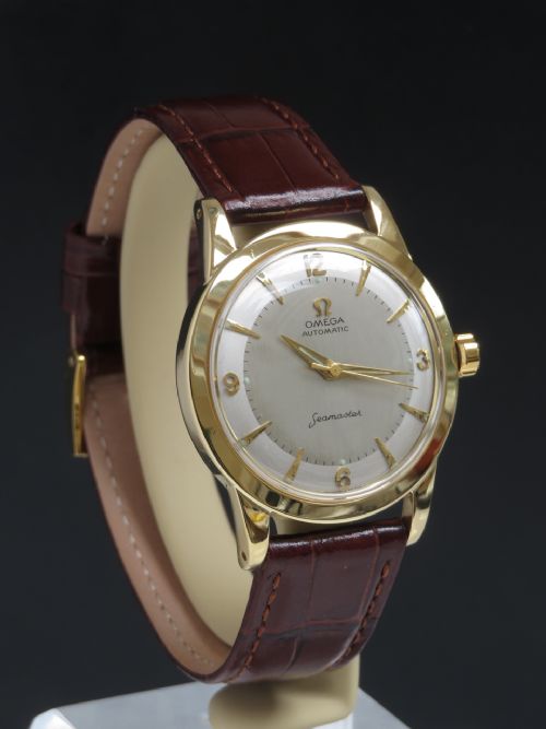 fig 5. STUNNING SOLID 18CT GOLD OMEGA SEAMASTER MARK 1 BUMPER AUTOMATIC MENS VINTAGE WATCH C1954