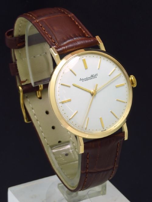 fig 3. MINT ORIGINAL CONDITION SOLID 18CT GOLD INTERNATIONAL WATCH COMPANY (IWC) CALIBRE 89 MENS VINTAGE WATCH C1959