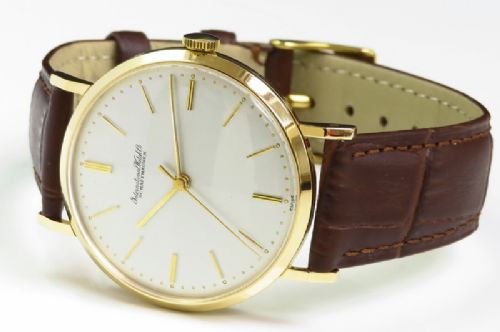 fig 4. MINT ORIGINAL CONDITION SOLID 18CT GOLD INTERNATIONAL WATCH COMPANY (IWC) CALIBRE 89 MENS VINTAGE WATCH C1959