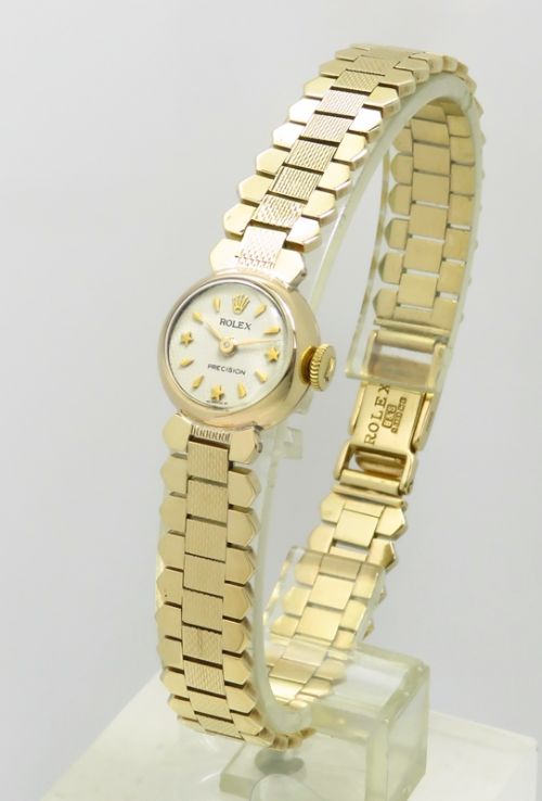 fig 2. BEAUTIFUL SOLID 9CT GOLD ROLEX PRECISION LADIES COCKTAIL WATCH C1952