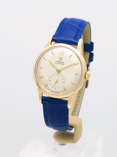 Superb Solid 9ct Gold Omega Automatic Bumper Mens Vintage Watch C1949