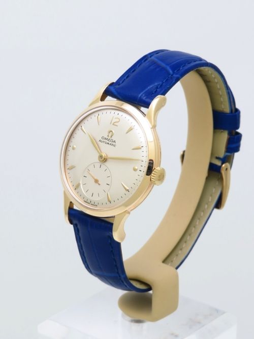 fig 1. SUPERB SOLID 9CT GOLD OMEGA AUTOMATIC BUMPER MENS VINTAGE WATCH C1949