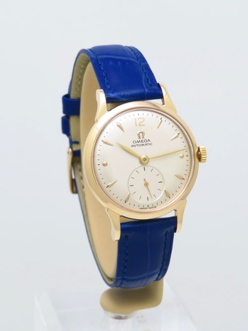 fig 2. SUPERB SOLID 9CT GOLD OMEGA AUTOMATIC BUMPER MENS VINTAGE WATCH C1949