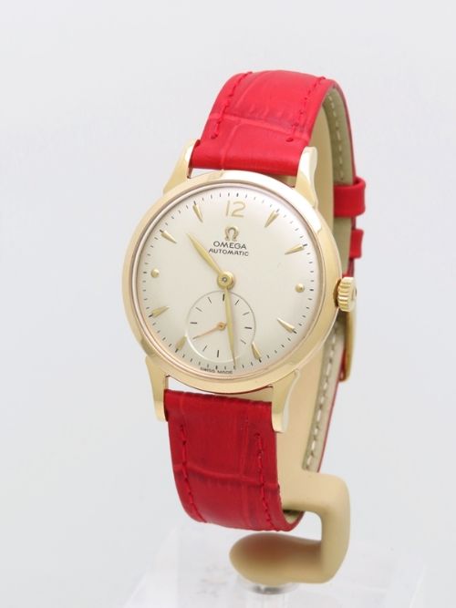 fig 5. SUPERB SOLID 9CT GOLD OMEGA AUTOMATIC BUMPER MENS VINTAGE WATCH C1949