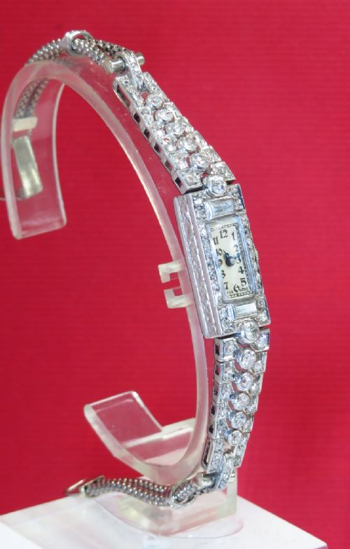 fig 3. STUNNING LONGINES PLATINUM AND DIAMOND LADIES ART DECO COCKTAIL VINTAGE WATCH C1930