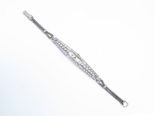 fig 5. STUNNING LONGINES PLATINUM AND DIAMOND LADIES ART DECO COCKTAIL VINTAGE WATCH C1930