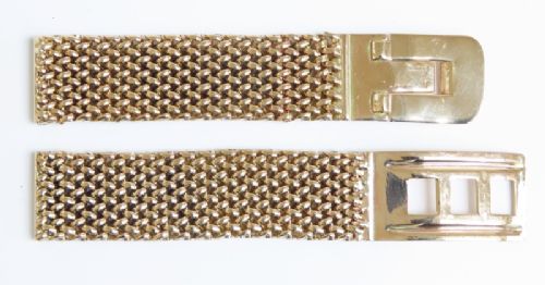 Heavy Solid 9ct Gold Watch Bracelet C1950