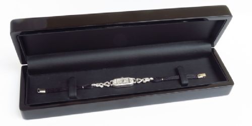 fig 7. LOVELY LONGINES PLATINUM AND DIAMOND ART DECO LADIES VINTAGE WATCH C1930