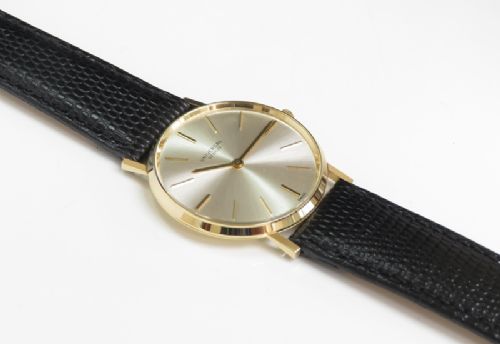 fig 6. SOLID 18CT GOLD UNIVERSAL GENEVE ULTRA SLIM DRESS WATCH C1964