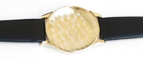 fig 5. SUPERB ORIGINAL SOLID 9CT GOLD TREBEX OVERSIZE MENS WATCH WITH BOX C1967