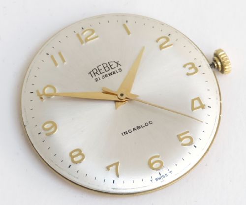 fig 6. SUPERB ORIGINAL SOLID 9CT GOLD TREBEX OVERSIZE MENS WATCH WITH BOX C1967