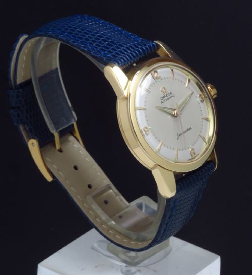 fig 3. SUPERB SOLID 18CT GOLD OMEGA SEAMASTER AUTOMATIC CAL 501 MENS VINTAGE WATCH C1957