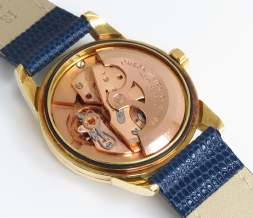 fig 6. SUPERB SOLID 18CT GOLD OMEGA SEAMASTER AUTOMATIC CAL 501 MENS VINTAGE WATCH C1957