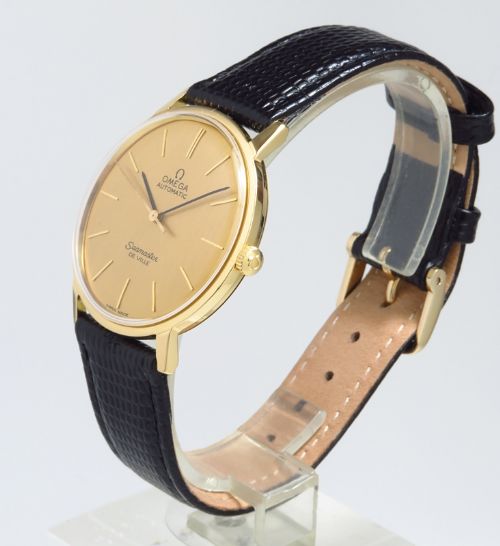 fig 2. SOLID 18CT 18K GOLD OMEGA SEAMASTER DE VILLE AUTOMATIC MENS VINTAGE WATCH C1969