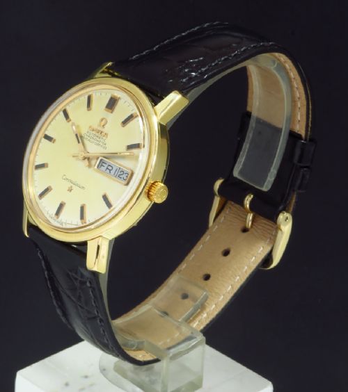 fig 2. RARE ORIGINAL SOLID 18CT 18K GOLD OMEGA CONSTELLATION DAYDATE AUTOMATIC CHRONOMETER MENS VINTAGE WATCH C1968