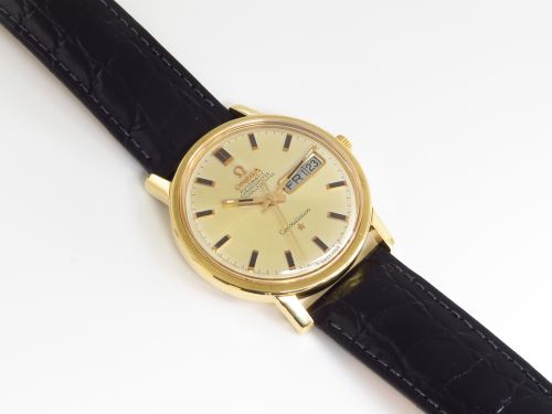 fig 4. RARE ORIGINAL SOLID 18CT 18K GOLD OMEGA CONSTELLATION DAYDATE AUTOMATIC CHRONOMETER MENS VINTAGE WATCH C1968