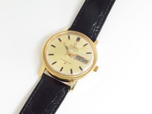 fig 5. RARE ORIGINAL SOLID 18CT 18K GOLD OMEGA CONSTELLATION DAYDATE AUTOMATIC CHRONOMETER MENS VINTAGE WATCH C1968