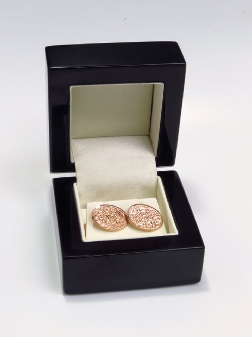 Beautiful Pair of Victorian Solid 9ct Rose Gold Cufflinks C1890