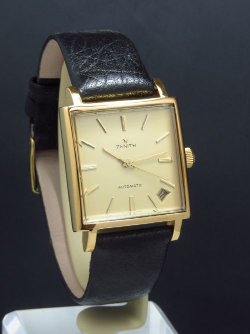 fig 1. WONDERFUL ZENITH KENNEDY AUTOMATIC WITH DATE GOLD FILLED MENS VINTAGE WATCH C1969