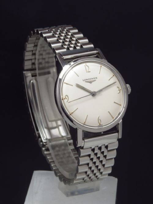 fig 2. SUPERB MINT ORIGINAL CONDITION LONGINES 19.4S MENS VINTAGE WATCH C1960