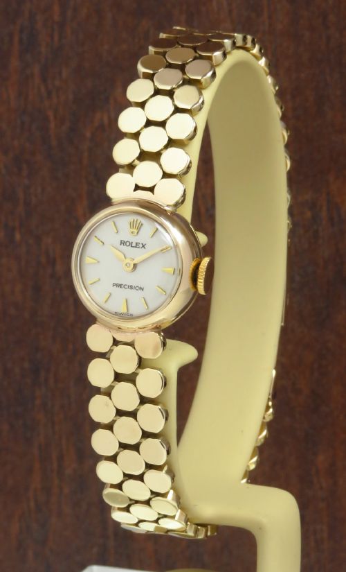 Wonderful Solid 9ct Gold Rolex Precision Ladies Cocktail Watch C1959