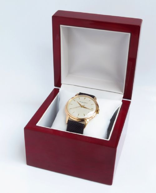 fig 6. SOLID 18CT ROSE GOLD INTERNATIONAL WATCH COMPANY IWC CALI 89 OVERSIZE MENS VINTAGE WATCH C1951 movement serial number 1285038