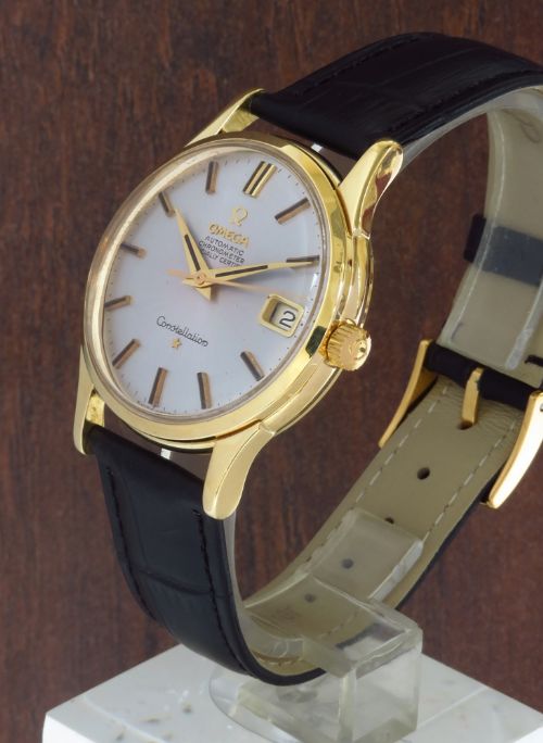 fig 1. MINT ORIGINAL SOLID 18CT GOLD OMEGA CONSTELLATION CHRONOMETER AUTOMATIC MENS VINTAGE WATCH C1964