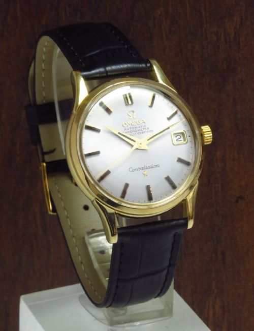 fig 2. MINT ORIGINAL SOLID 18CT GOLD OMEGA CONSTELLATION CHRONOMETER AUTOMATIC MENS VINTAGE WATCH C1964