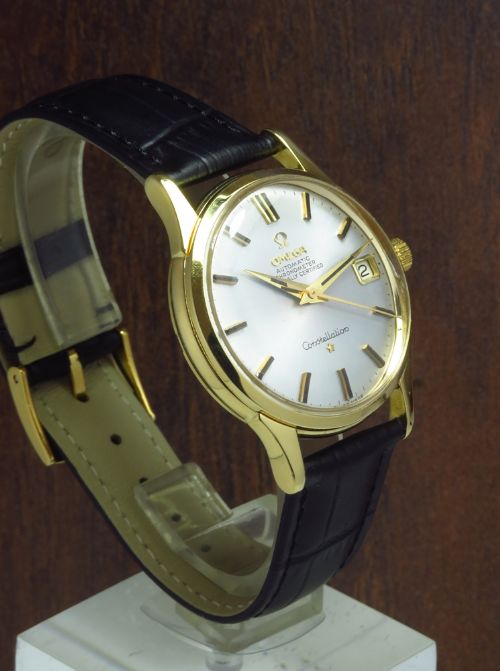 fig 3. MINT ORIGINAL SOLID 18CT GOLD OMEGA CONSTELLATION CHRONOMETER AUTOMATIC MENS VINTAGE WATCH C1964