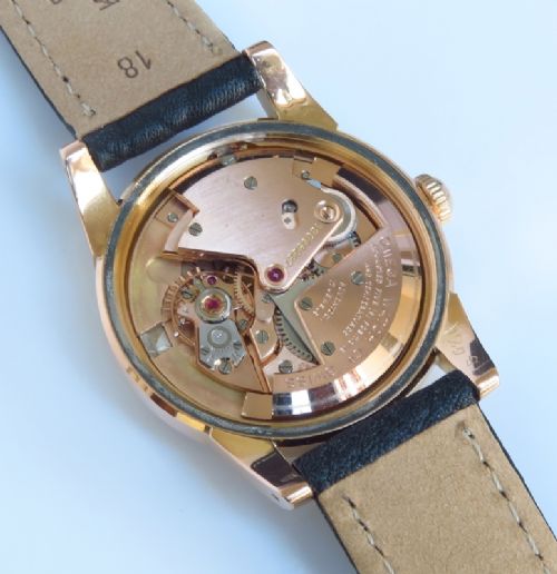 fig 6. SUPER RARE ORIGINAL SOLID 18CT 18K ROSE GOLD OMEGA SEAMASTER AUTOMATIC CHRONOMETER MARK 1 MENS VINTAGE WATCH C1949-50