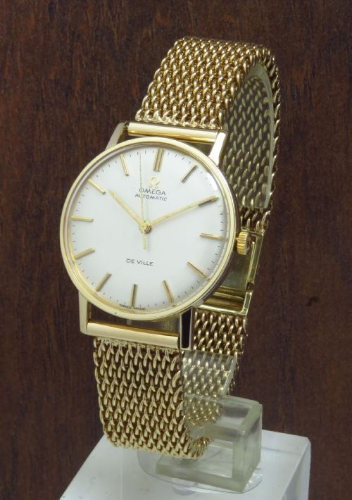 Superb Solid 9ct Gold Omega De Ville Automatic Calibre 552 Mens Vintage Watch C1964