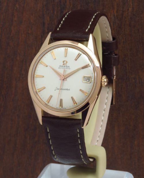 Near Mint Original Condition Solid 18ct 18k Rose Gold Omega Seamaster Automatic Mens Vintage Watch C1962