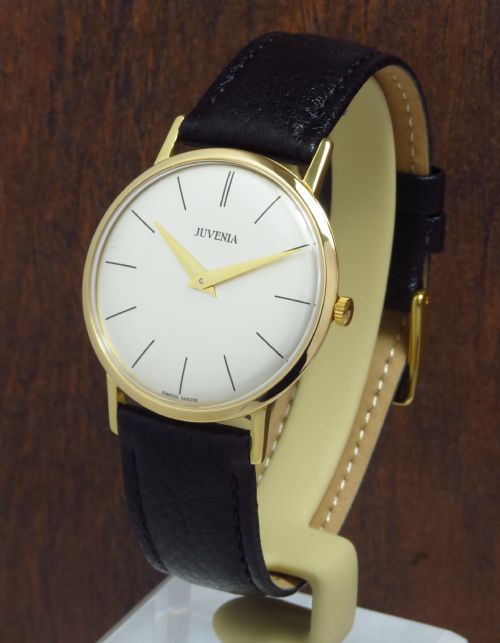 Stunning Solid 18ct 18k Gold Juvenia Ultra Slim Dress Watch C1963