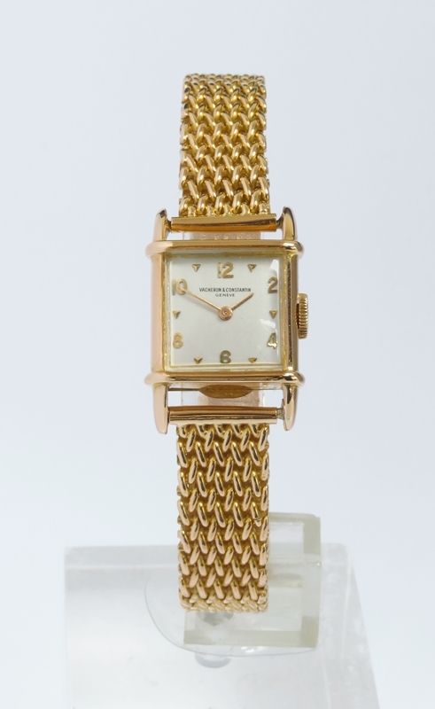 fig 1. SOLID 18CT 18K ROSE GOLD VACHERON CONSTANTIN LADIES COCKTAIL WATCH. CALIBRE 153. c1950-51