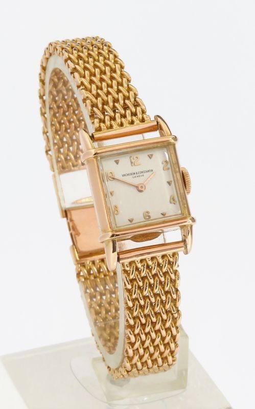 fig 2. SOLID 18CT 18K ROSE GOLD VACHERON CONSTANTIN LADIES COCKTAIL WATCH. CALIBRE 153. c1950-51