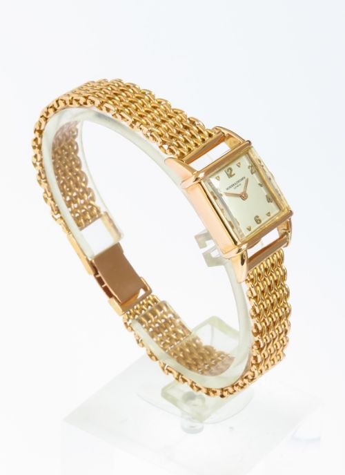 fig 4. SOLID 18CT 18K ROSE GOLD VACHERON CONSTANTIN LADIES COCKTAIL WATCH. CALIBRE 153. c1950-51