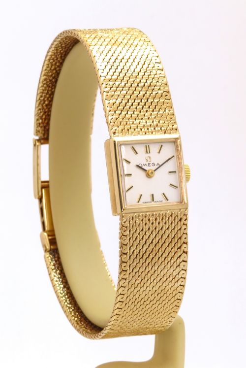 fig 3. BEAUTIFUL SOLID 9CT GOLD LADIES OMEGA COCKTAIL WATCH WITH BOX AND PAPERWORK C1968